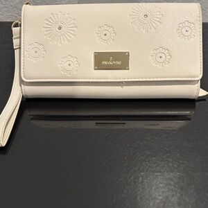 Swarovski White Embossed Clutch